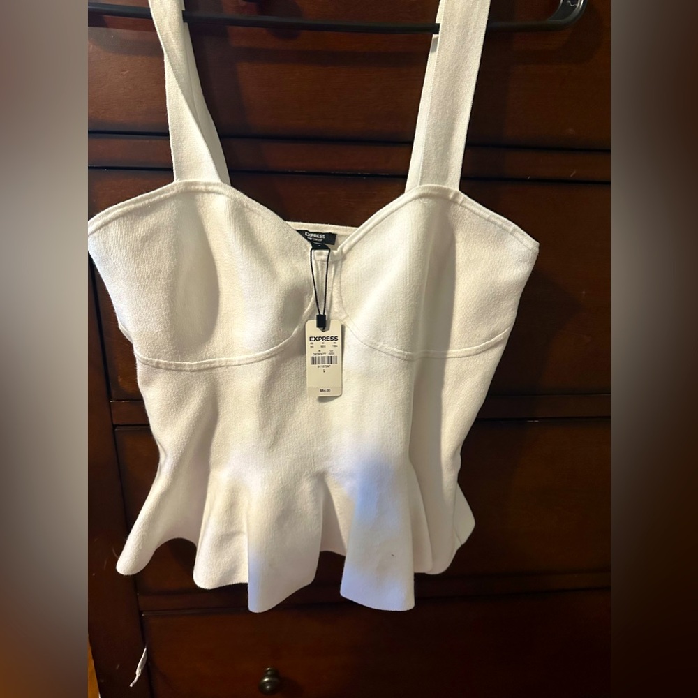 New Cute White corset style top